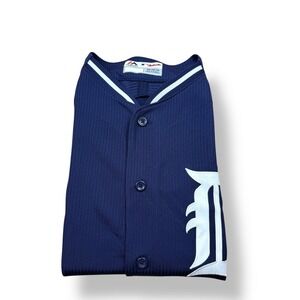 Majestic Detroit Tigers Baseball Jersey Men's Cool Base Short Sleeve Navy Blue